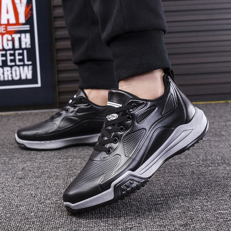 Single Cotton Casual Shoes Of The Same Style Men's Winter New Thickened Thermal Leather Shoes Fashion Korean Leather Plush Shoes