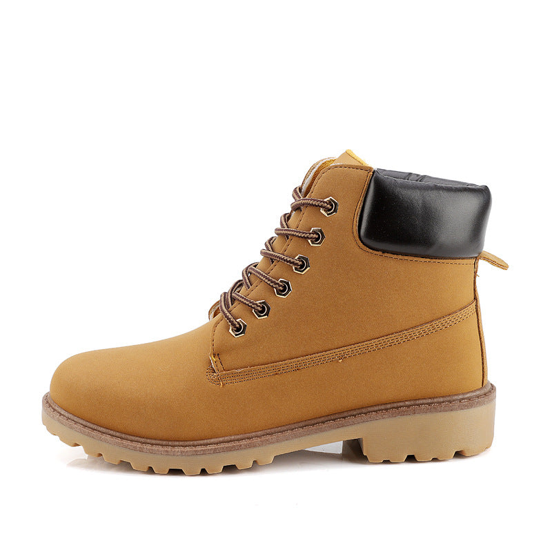 Fashionable high top Martin boots for men casual Baotou workwear shoes autumn and winter men's boots
