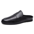 British small leather shoes men's loose fitting casual shoes one kick off