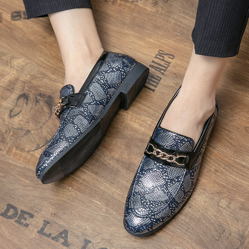 Men's Luxury Gold Oxford Shoes