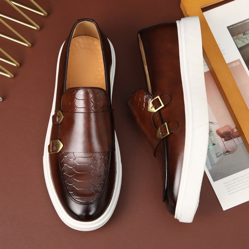 Men's Casual Leather Board Shoes