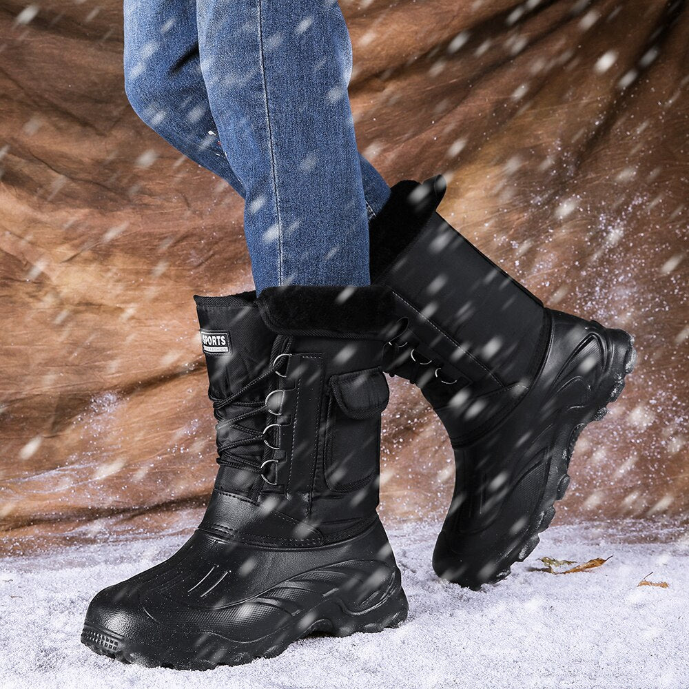 Men Winter Boots Warm Waterproof Sneakers Outdoor Activities Fishing Snow Work Boots Male Footwear Men Shoes Fishing Boots