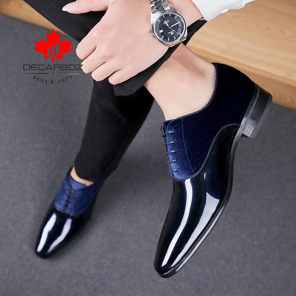 DECARSDZ Men Dress Shoes Men Spring Wedding Fashion Office High Quality Leather Comfy Business Man Formal Shoes Men Shoes