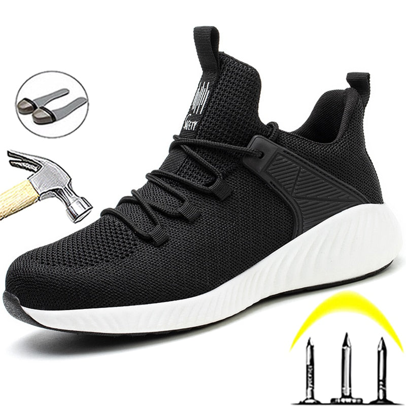 Safety Shoes Men Women Steel Toe Boots Indestructible Work Shoes Light Breathable Work Sneakers Men Protective Shoes Boots