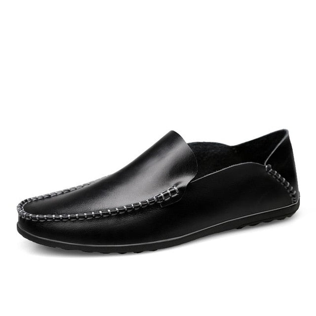 Men Designer Man Casual Shoes Brand Genuine Split Leather Shoes Italy Men Sneakers Non-slip Loafers Flats Driving Men Shoes