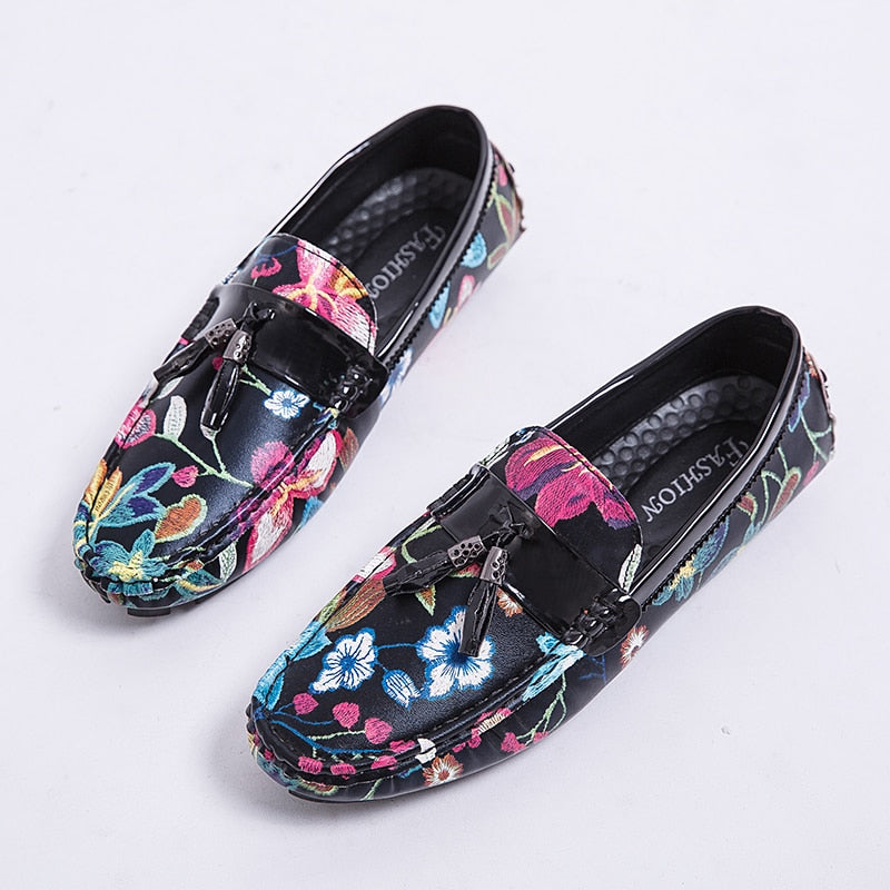 Men's Floral Loafers