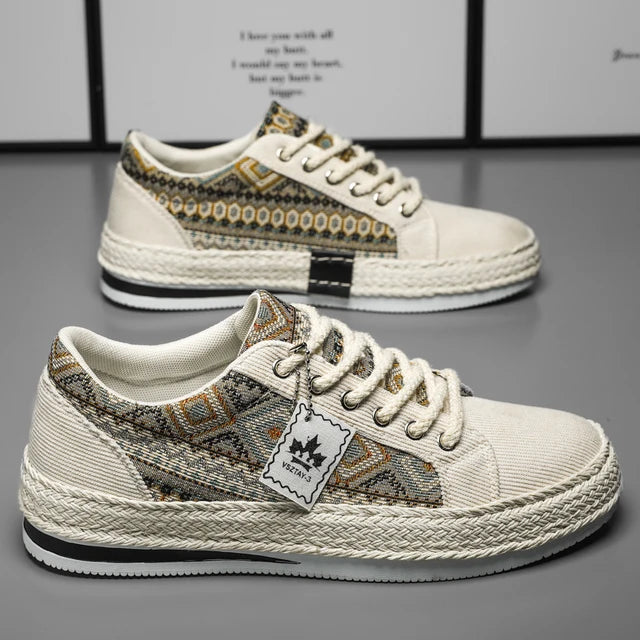 Espadrilles Men Sneakers Flat Canvas Shoes For Men Yuppie Casual Walking Shoes Male Linen Men's Shoes Fisherman's Sneakers Man