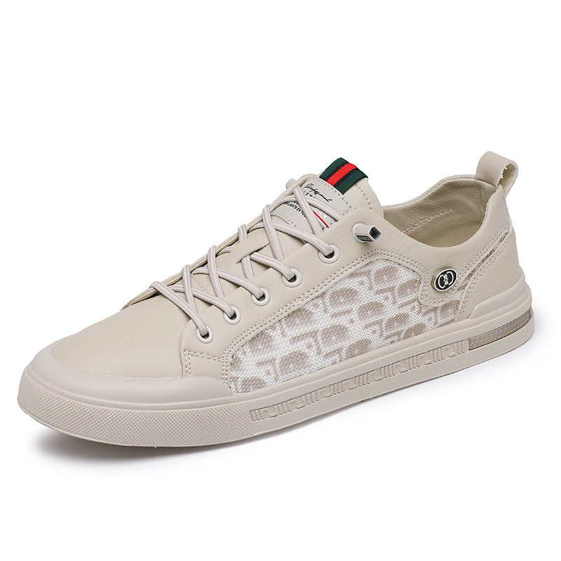 Trendy student casual sports shoes men's low cut lace up outer board shoes