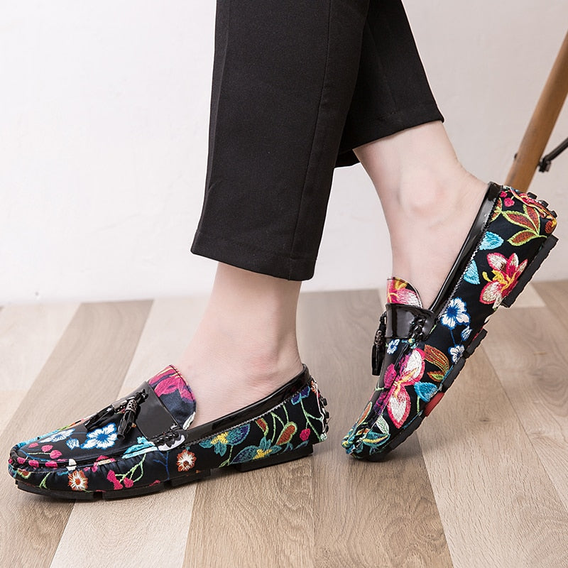 Men's Floral Loafers