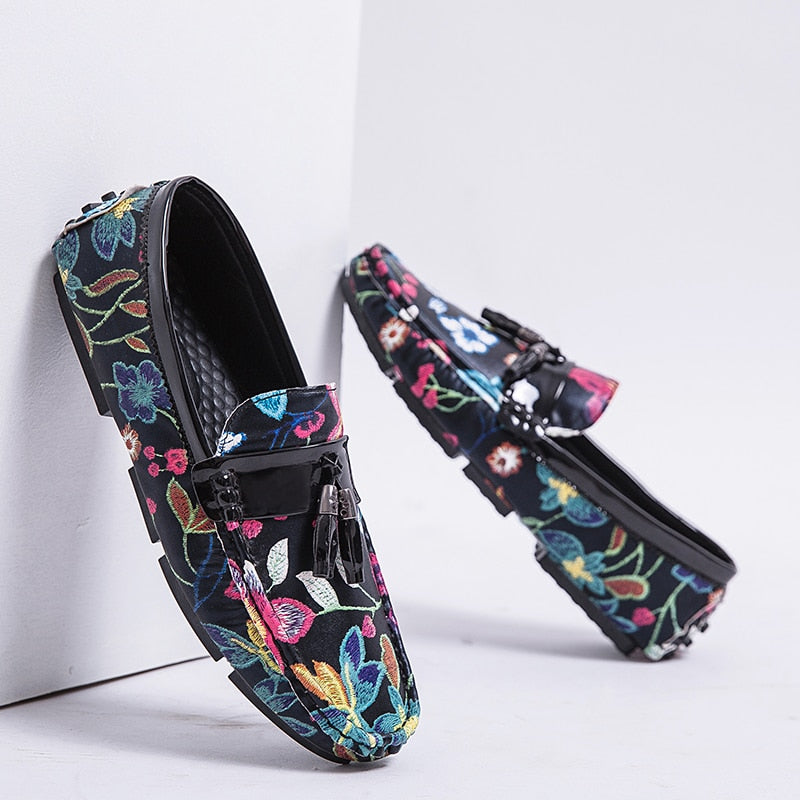 Men's Floral Loafers