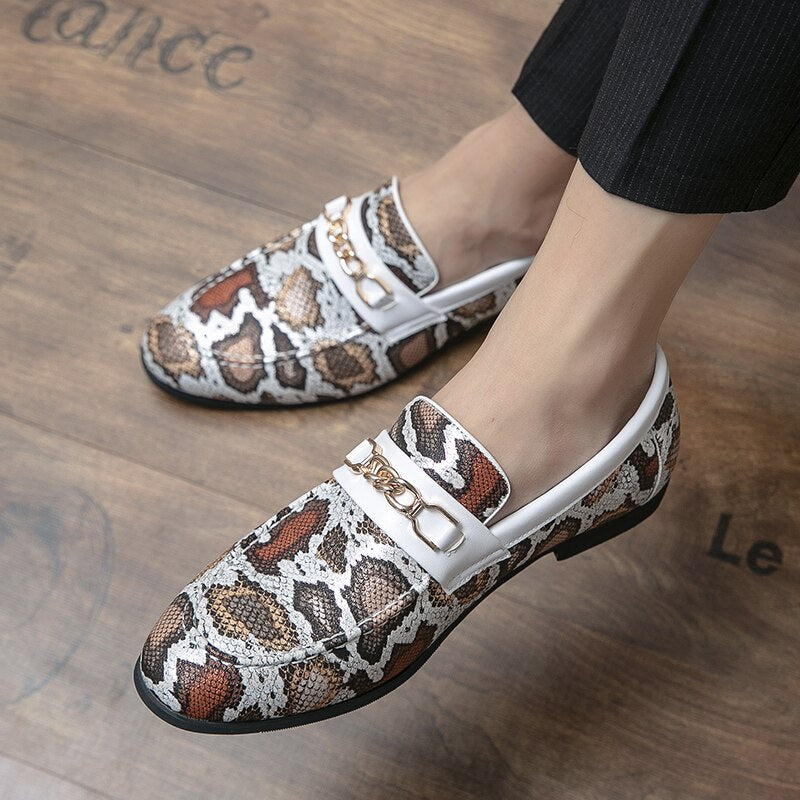 Men's Luxury Gold Oxford Shoes