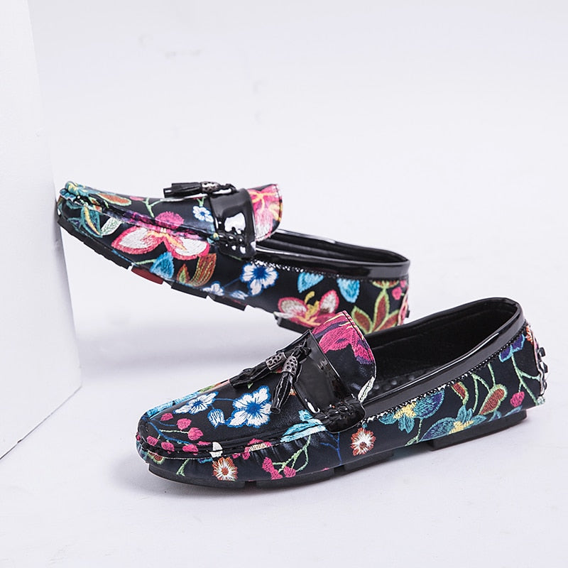 Men's Floral Loafers
