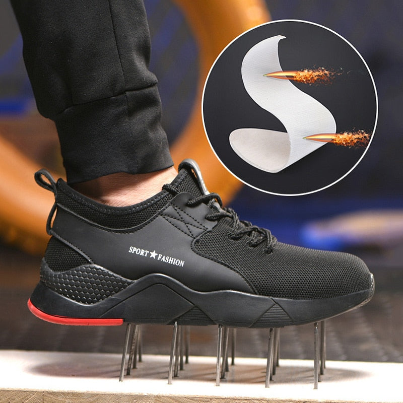 Men Boots Steel Toe Work Safety Boot Anti smashing Puncture Safety Shoes For Casual Sneaker Men Shoes Army Boots Work Shoes
