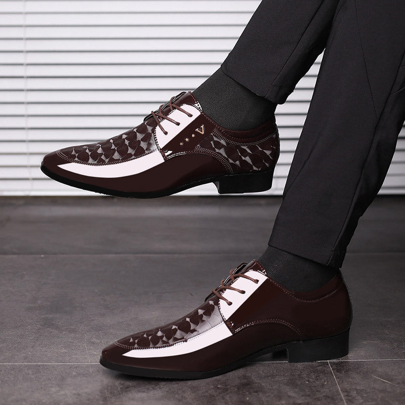 Men's Bright Leather Dress Shoes