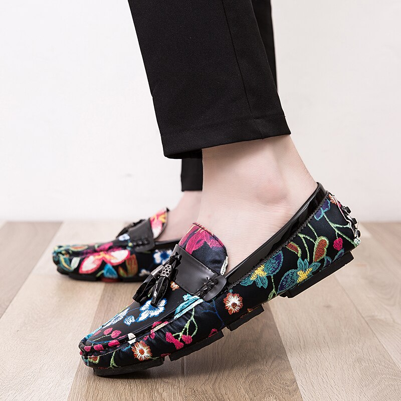 Men's Floral Loafers
