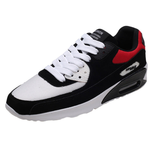 Men Running Shoes Lightweight Air Mesh Man Sneakers Skid-Proof Lace-up Round-Toe Outdoor Sport Shoes
