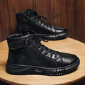 Men's shoes new autumn and winter leather plush Martin boots casual men's running high rise sports shoes
